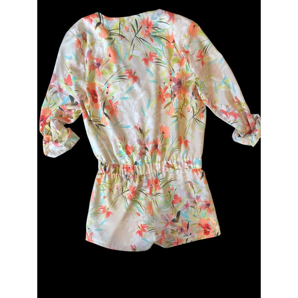 Y2K Guess by Marciano Botanica Shorts Romper Women’s Size 0 - Picture 2 of 9